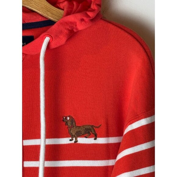 Joules Jacket Women 2 Red White Striped Oakham Full Zip Hoodie Sweatshirt Preppy - Picture 6 of 11